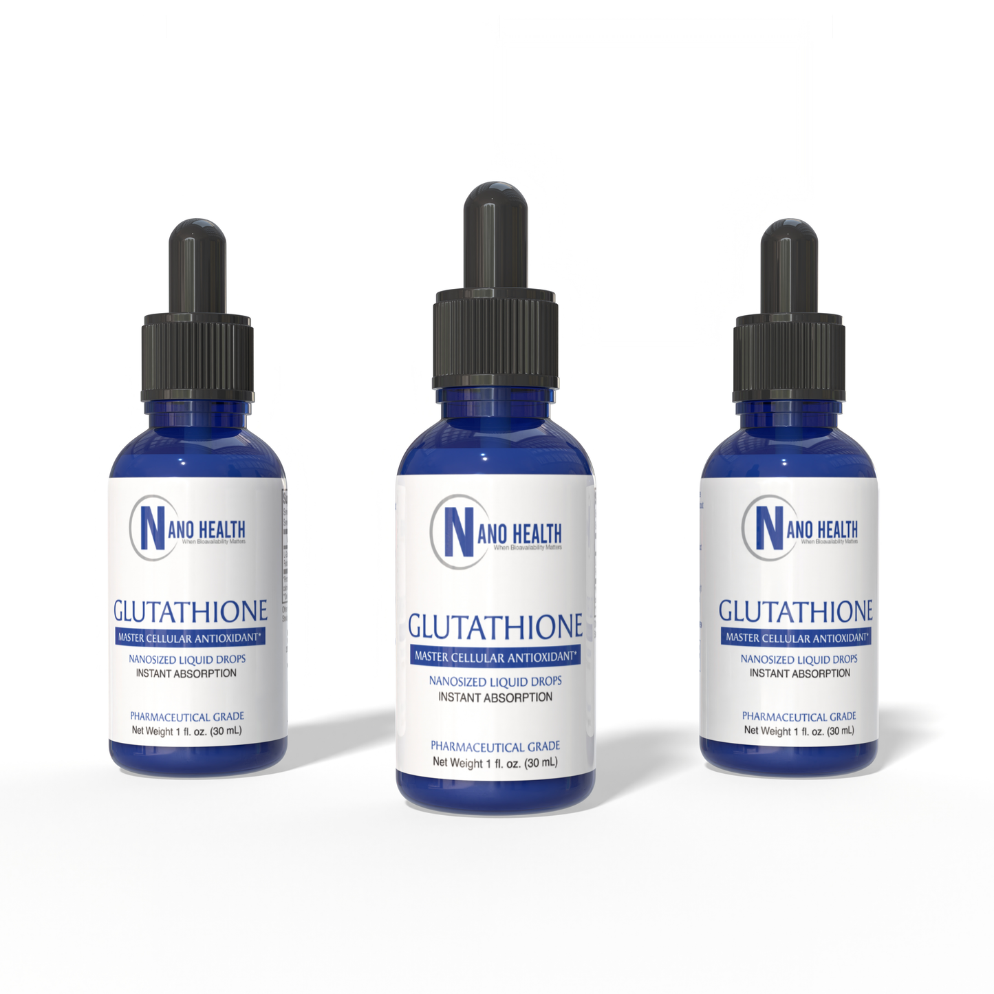 Nano Glutathione x 3 Bottle Pack Nanoceutical Solutions Nano Glutathione x 3 Bottle Pack Nanoceutical Solutions