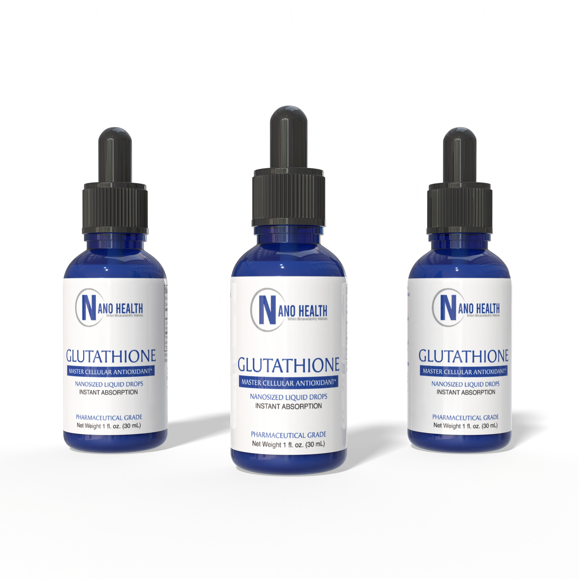 Nano Glutathione x 3 Bottle Pack Nanoceutical Solutions Nano Glutathione x 3 Bottle Pack Nanoceutical Solutions